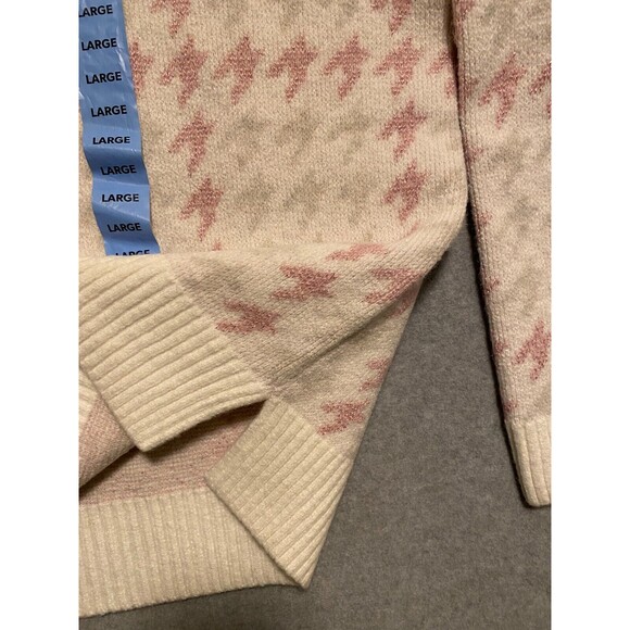 525 America Sweaters Women's L Pink Stretch Heavy Sparkles Crew Neck Long Sleeve - Picture 7 of 14